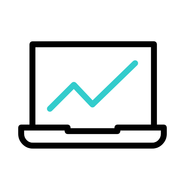 Remote virtual assistant working on laptop illustration